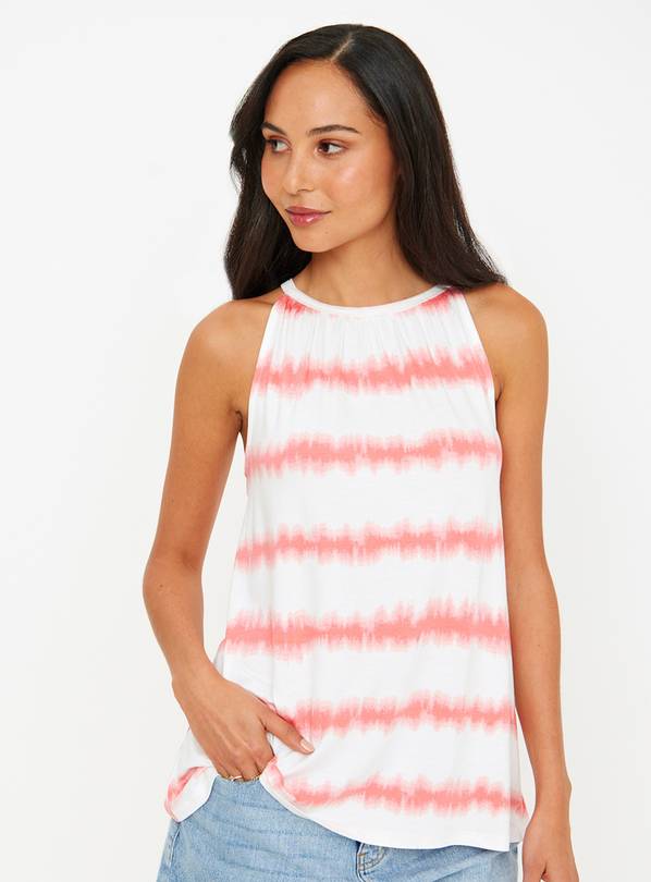 Pink Tie Dye A-Line Vest Top  16